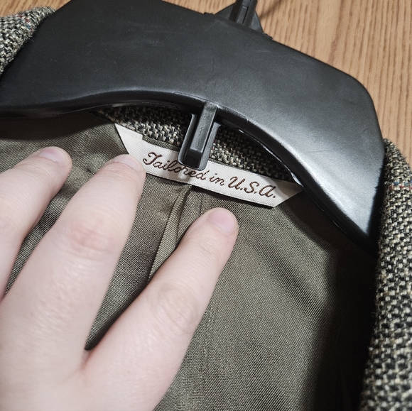 Stafford Tweed Men’s 2 Button Blazer Jacket Size 40R Tailored In The U.S! - Picture 3 of 10